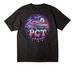 PCT - Color Drip, a Black Unisex Heavyweight Tee (back-view)