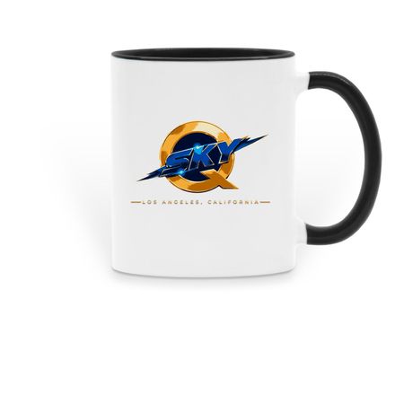 QSKY 94.3 Radio, a Black Two-Tone Ceramic Mug