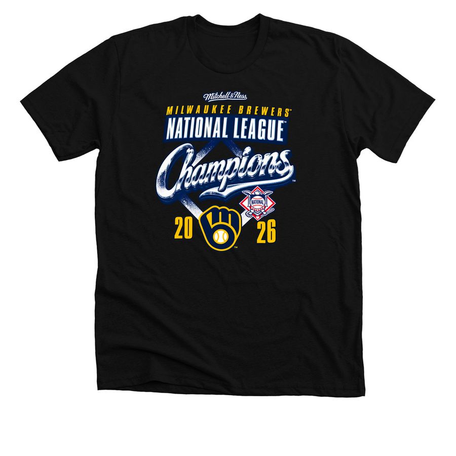 Milwaukee Brewers 2026 National League Champi, a Solid Black Blend Premium Unisex Tee