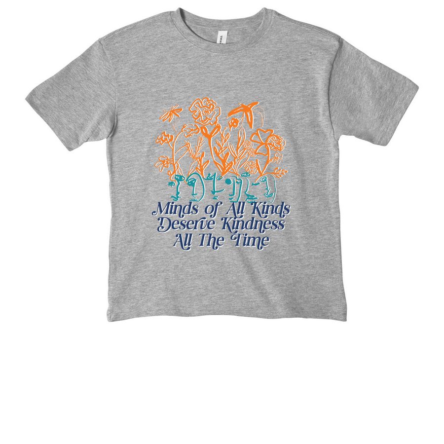 Minds of All Kinds, a Athletic Heather Youth Heavyweight Tee
