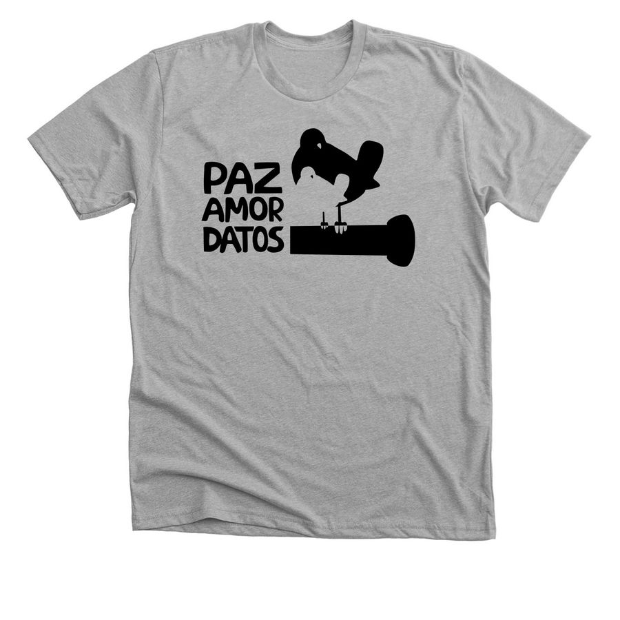 Paz Amor Datos, a Athletic Heather Premium Unisex Tee