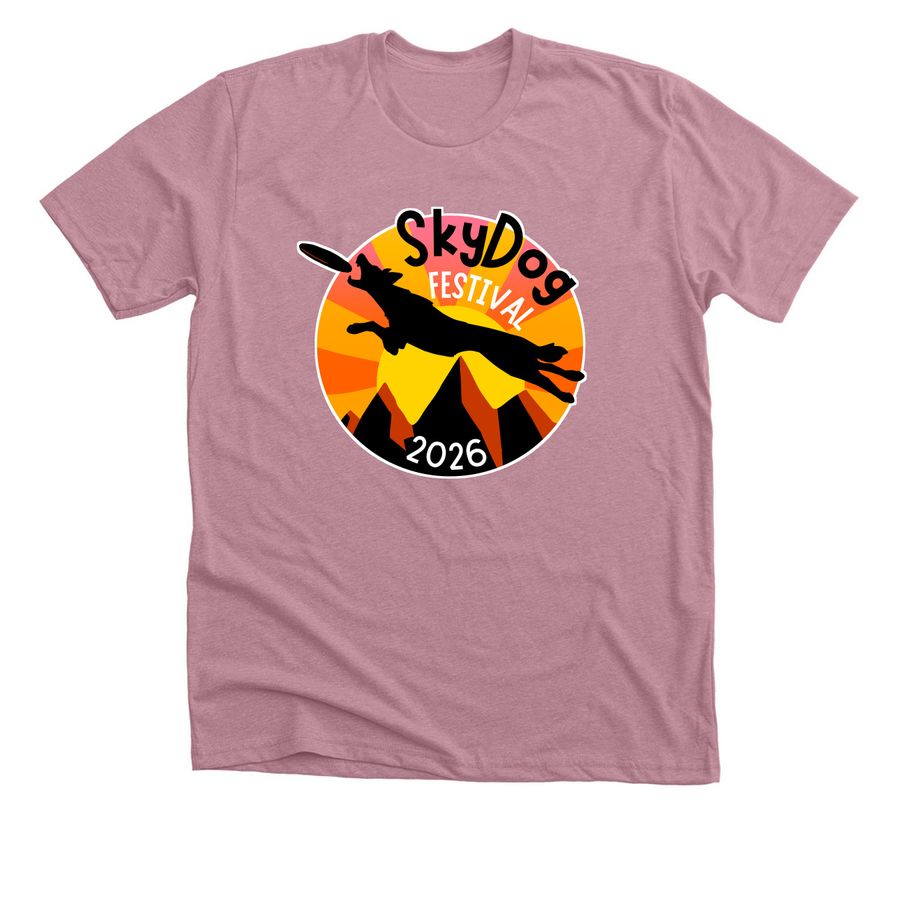 2026 SkyDog Festival Apparel, a Heather Orchid Premium Unisex Tee