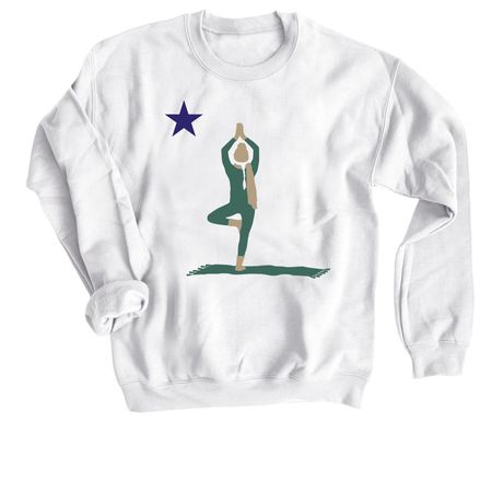 Maine Yogis&nbsp;??, a White Crewneck Sweatshirt