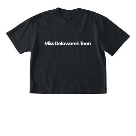 Miss DE's Teen Classic, a Black Comfort Colors Boxy Tee