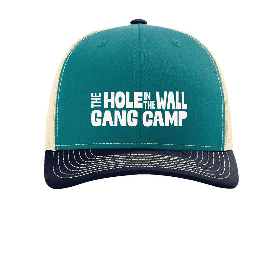 Hole Lotta Hats, a Blue Teal/ Birch/ Navy Printed Snapback Trucker Cap