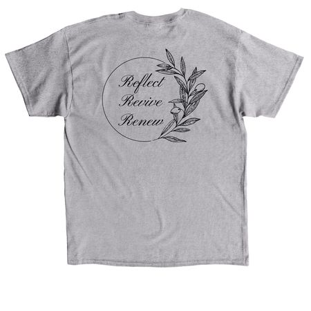 UBC 55th Anniversary T-Shirt, a Sport Grey Classic Unisex Tee (back-view)