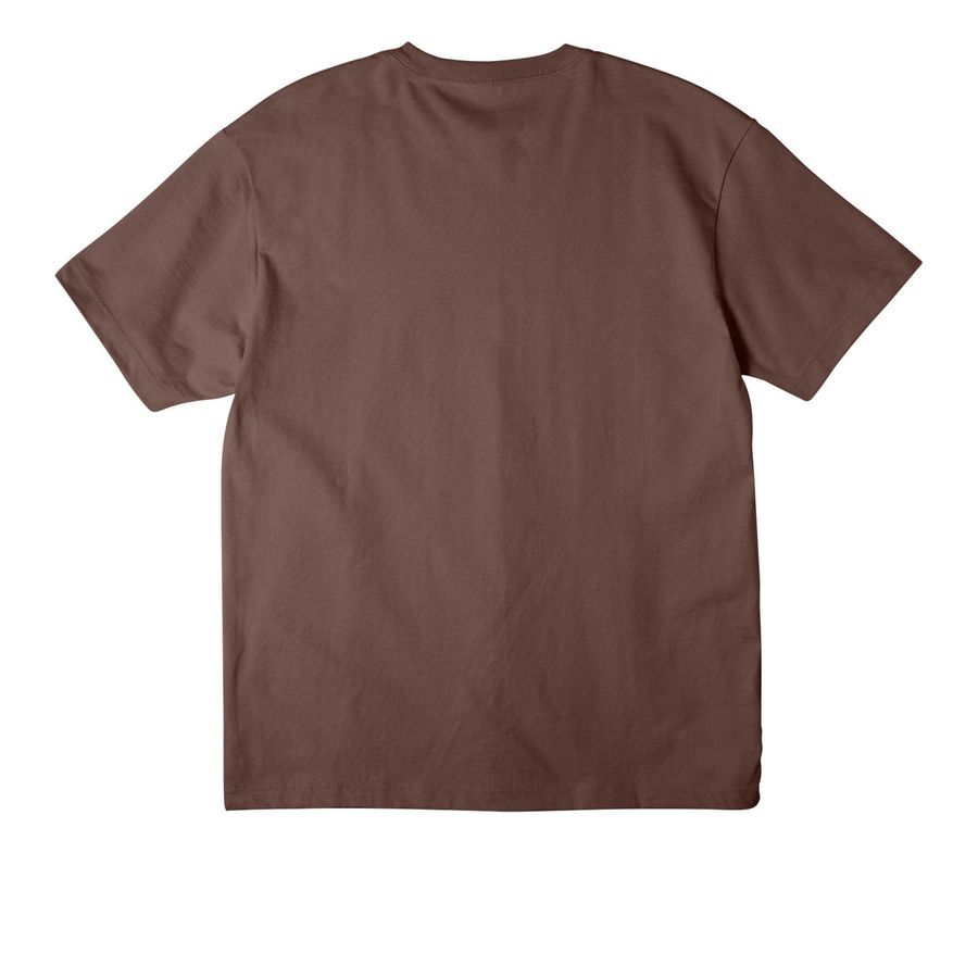 Coffee Club Shirt, a Cocoa Unisex Heavyweight Tee (back-view)