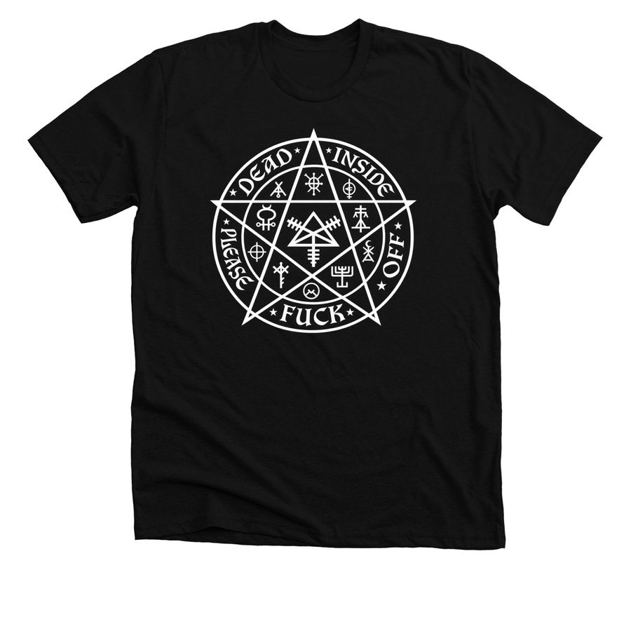 Dead Inside Please Fuck Off Shirt - Funny Got, a Solid Black Blend Premium Unisex Tee
