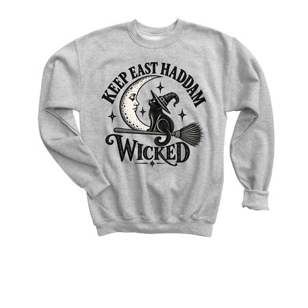 Keep East Haddam Wicked, a Sport Grey Youth Crewneck Sweatshirt
