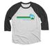 Friends of Wisconsin State Parks 30th Anniversary, a Black and Heather White 3/4 Sleeve Baseball Tee