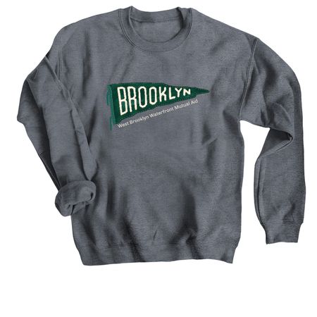 Brooklyn Shirts (dark) by Jessie, a Dark Heather Crewneck Sweatshirt