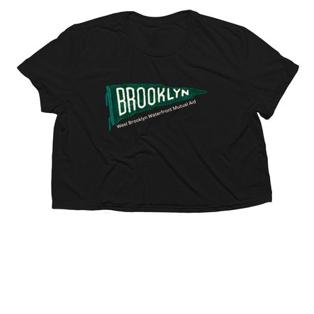 Brooklyn Shirts (dark) by Jessie, a Black Women?s Flowy Cropped Tee