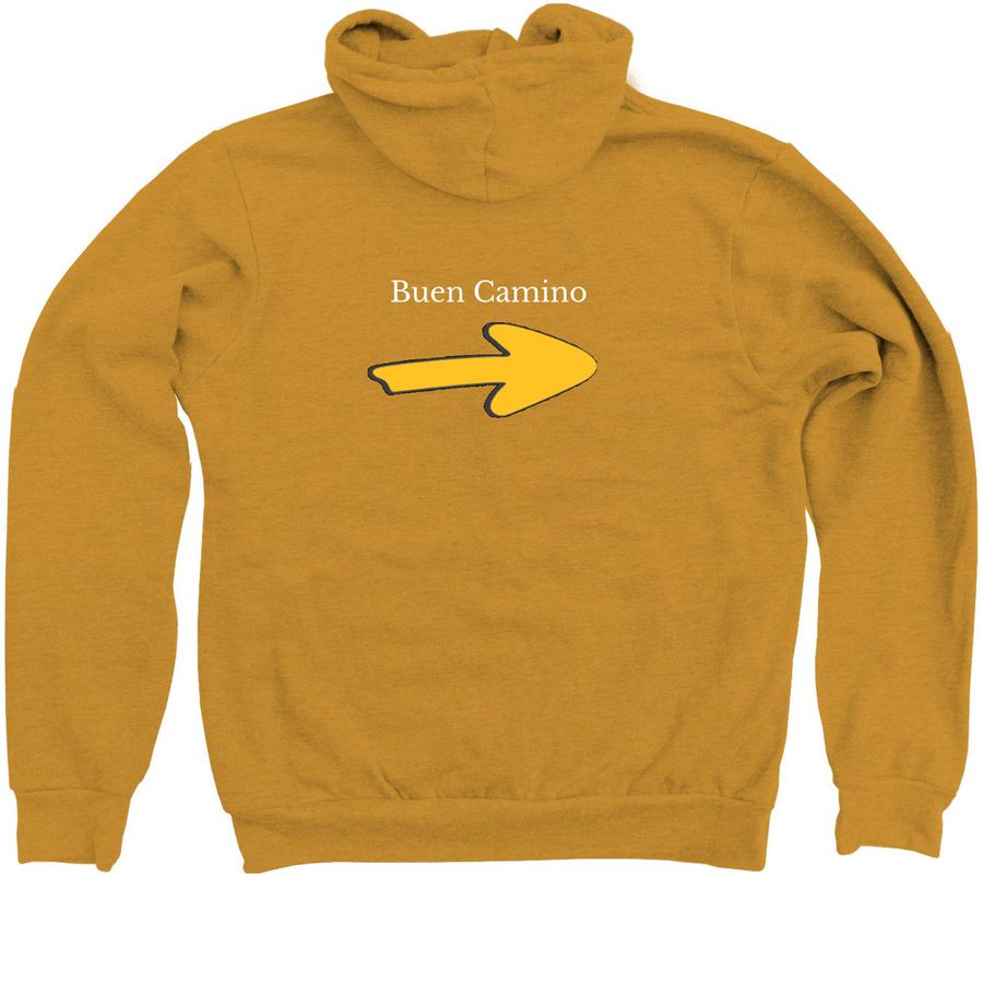 Small Logo Hoodies, Sweatshirts & Tees&nbsp;, a Heather Mustard Zip Up Hoodie (back-view)