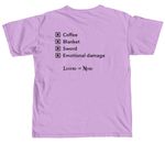 Fantasy Reader Starter Pack (light), a Neon Violet Comfort Colors Unisex Tee (back-view)