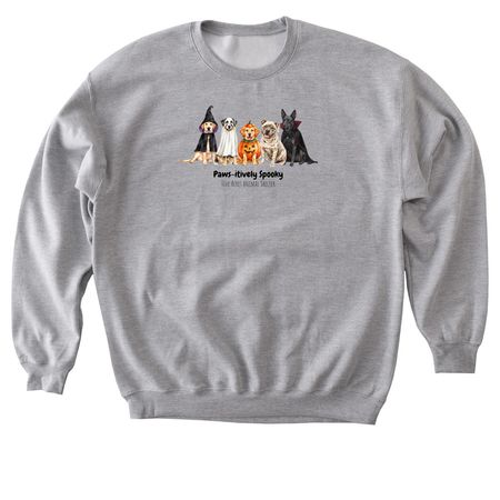 Paws-itively Spooky, a Sport Grey Softstyle Crewneck Sweatshirt