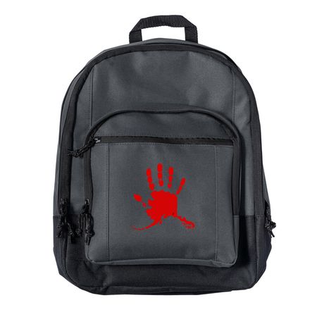 Red hand backpack&nbsp;, a Dark Charcoal Everyday Backpack