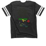 MAKL Spring 2026, a Vintage Smoke / White Football Jersey Tee (back-view)