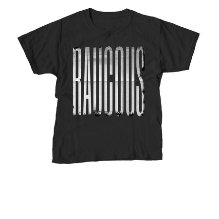 RAUCOUS V2, a Black Youth Unisex Tee
