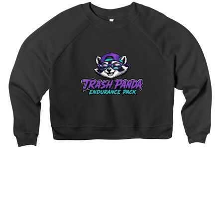 Feral and Fun, a Black Women's Premium Cropped Raglan Sweatshirt