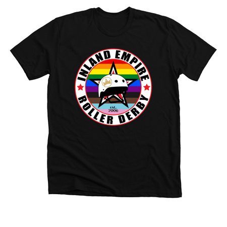 IE Roller Derby Pride Apparel, a Solid Black Blend Premium Unisex Tee