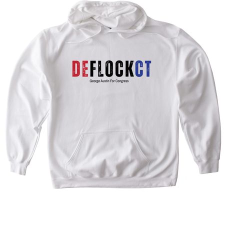DEFLOCK CT!, a White Gildan Softstyle Pullover Hoodie