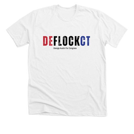 DEFLOCK CT!, a Solid White Blend Premium Unisex Tee
