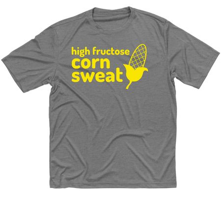 High Fructose Corn Sweat 2026 ACTIVE YELLOW, a Grey Concrete Heather Classic Performance Tee