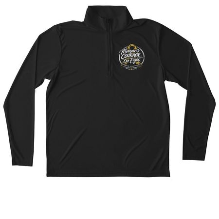 Morgan's Courage Over Cancer, a Black Unisex Performance Quarter Zip Pullover