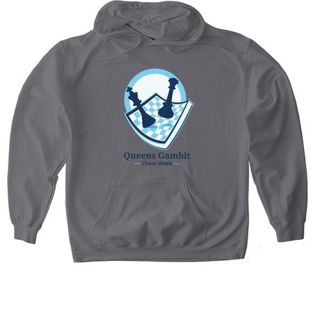 Chess Week Pittsburgh 2026, a Charcoal Gildan Softstyle Pullover Hoodie