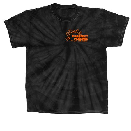 The Original Cat Lady, a Black Classic Tie Dye Tee (back-view)