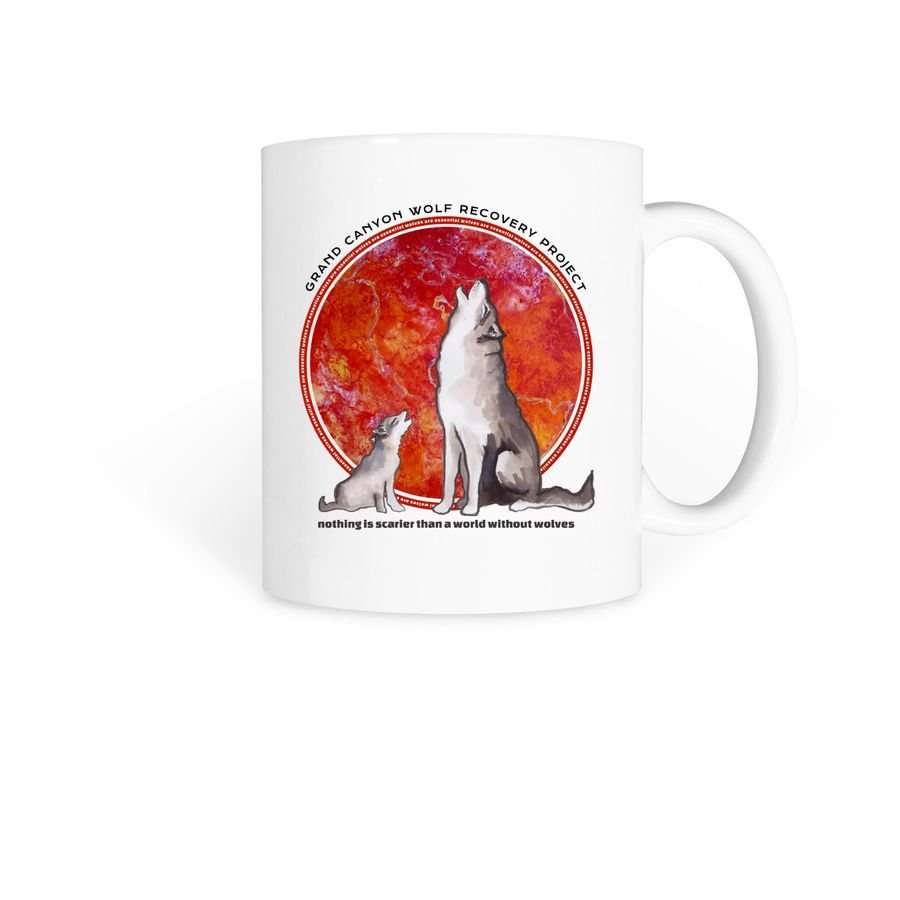 Wolves aren't scary mug, a White Coffee Mug
