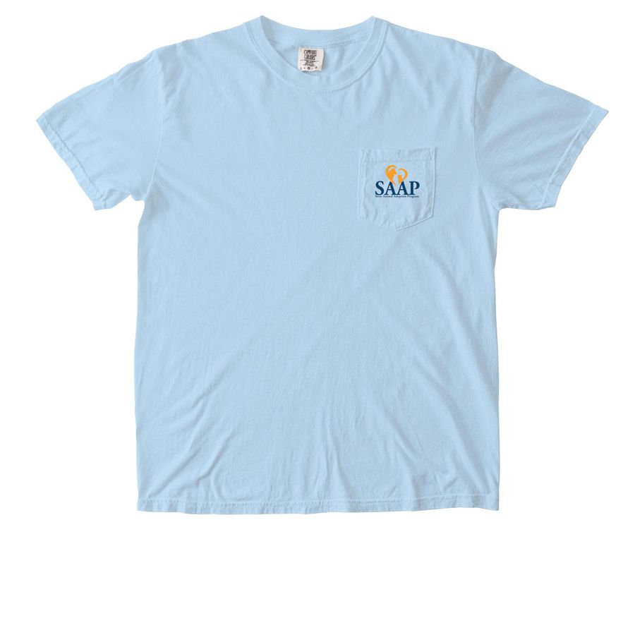 Rescue Looks Good On You, a Chambray Comfort Colors Pocket Tee