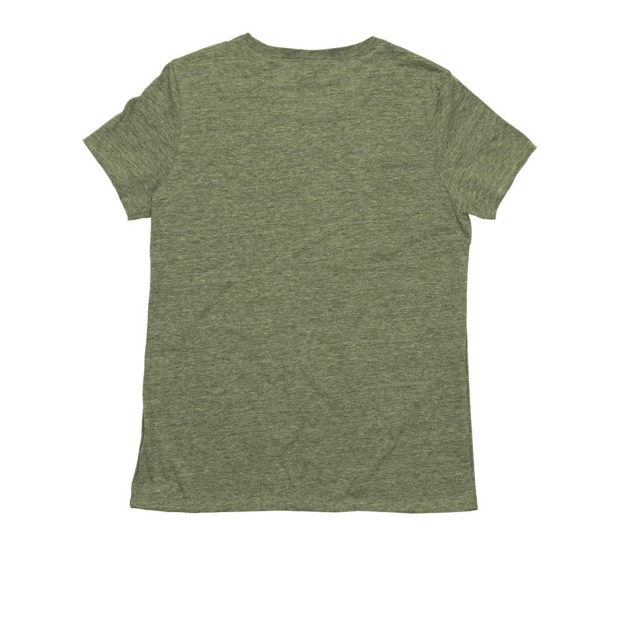 The Sole Awakens (group hikers), a Olive You Green Allmade Eco Triblend Women?s Tee (back-view)