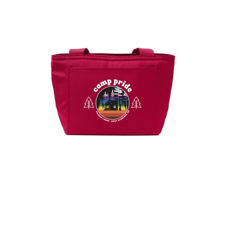 Camp Pride Lunch Bag, a Rich Red Insulated Lunch Tote