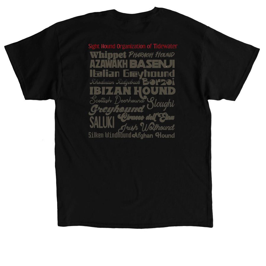 Sunset Logo, a Black Classic Unisex Tee (back-view)