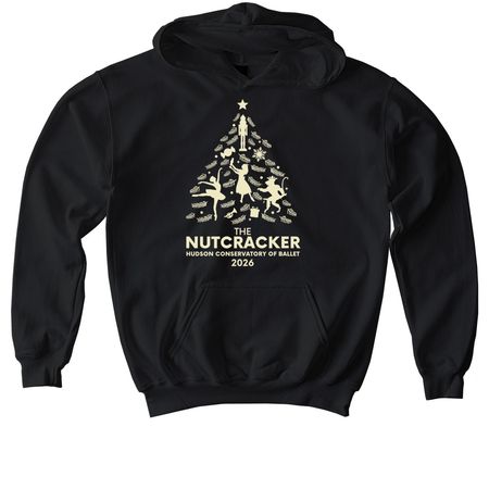 Nutcracker Merch 2026, a Black Softstyle Youth Pullover Hoodie