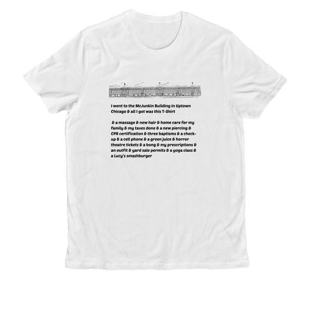 McJunkin, a Bright White Allmade Organic Cotton Unisex Tee