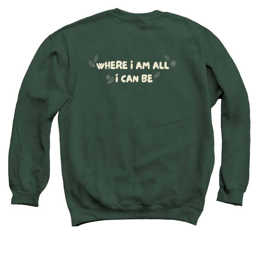 Discoverers, a Forest Crewneck Sweatshirt (back-view)