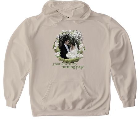 Turning Page, a Sand Gildan Softstyle Pullover Hoodie