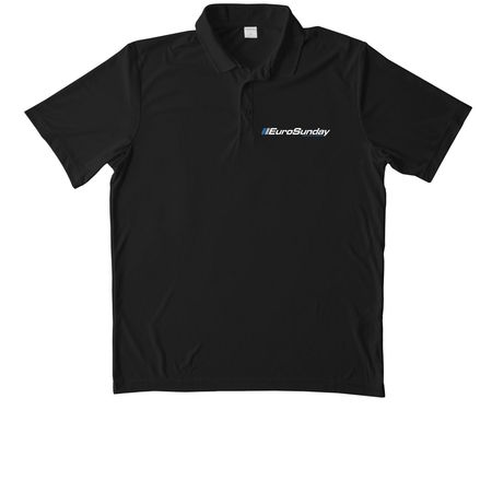 EuroSunday x Activewear 2.0, a Black Unisex Performance Polo