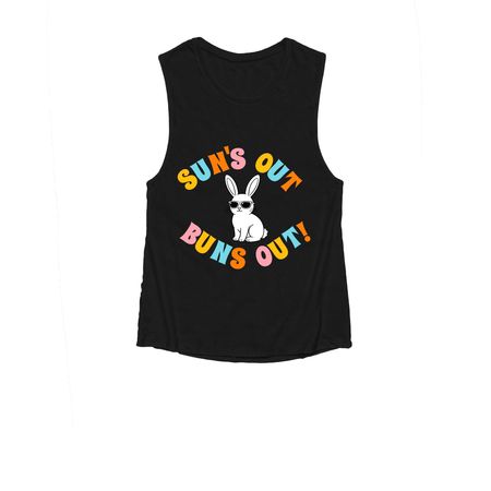 Sun's Out, Buns Out!, a Black Women's Muscle Tank