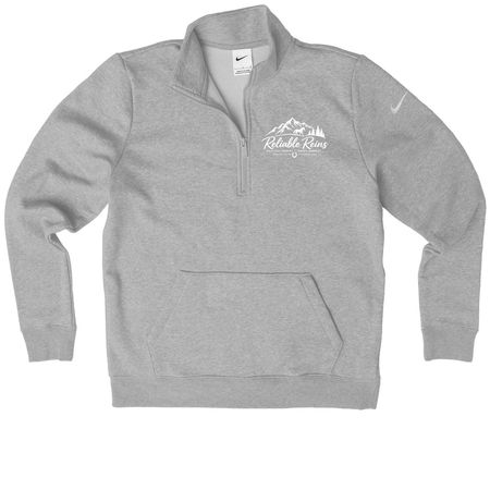 Reliable Partner, a Dark Grey Heather Nike Women's Club Half Zip Pullover