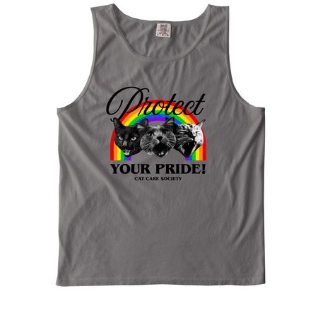 Protect Your Pride Shirts, a Grey Comfort Colors Tank Top