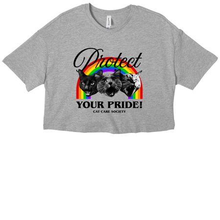 Protect Your Pride Shirts, a Athletic Heather Women?s Cropped Cotton Tee