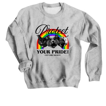 Protect Your Pride Shirts, a Sport Grey Crewneck Sweatshirt
