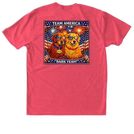 All American Team Pups, a Vintage Red Triblend Unisex Tee