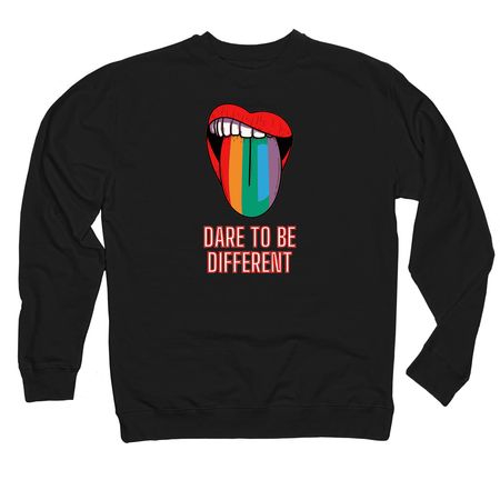 Dare To Be Different, a Black Midweight Crewneck Sweatshirt