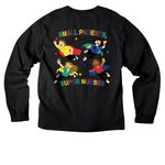3W Merch, a Black Unisex Heavyweight Long Sleeve Tee (back-view)