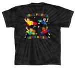 3W Merch, a Black Classic Tie Dye Tee (back-view)