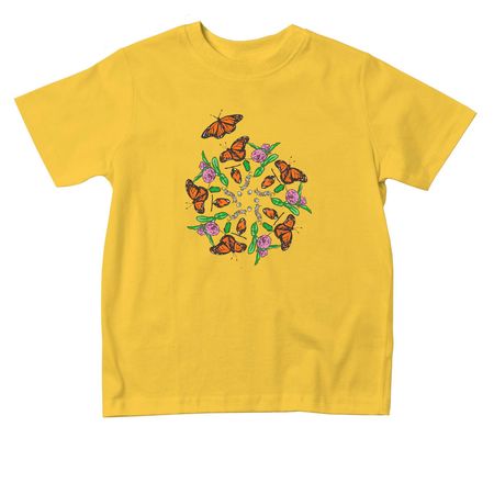 Monarch Mandala Toddler Tee, a Yellow Toddler Tee